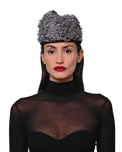 Safety-Pin Pillbox Hat