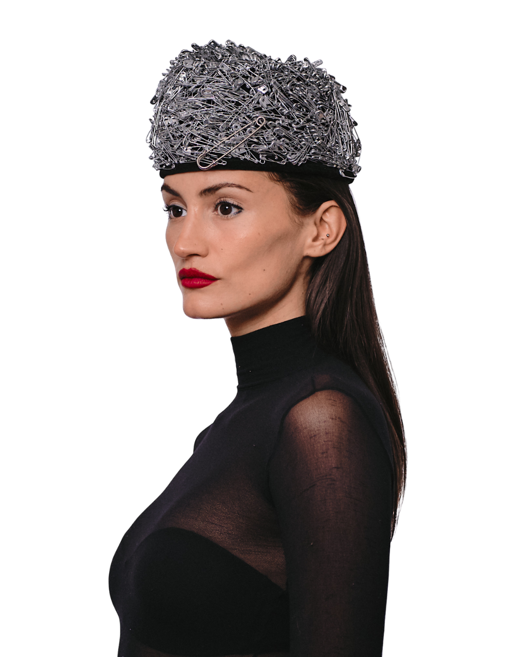 Safety-Pin Pillbox Hat