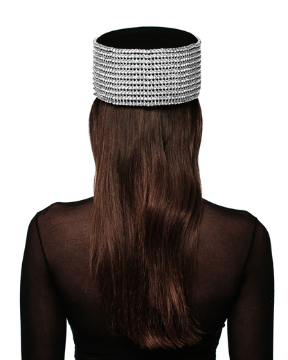 Crystal Pillbox Hat