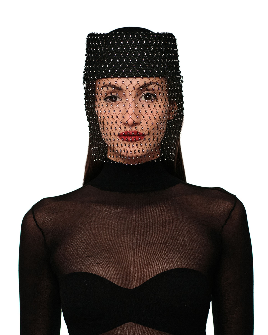 Pillbox Hat with Face Net